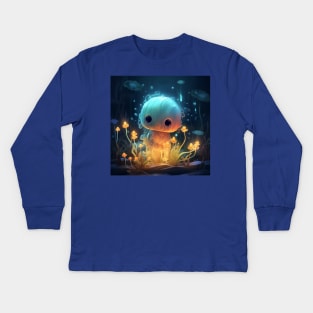 Lumalee - Cute little bioluminescent character for kids Kids Long Sleeve T-Shirt